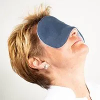 nahtur design nahtur-design Augenmaske zur Entspannung aus Leinen, Dunkelblau-hellblau, – Produktbild 1 von 1