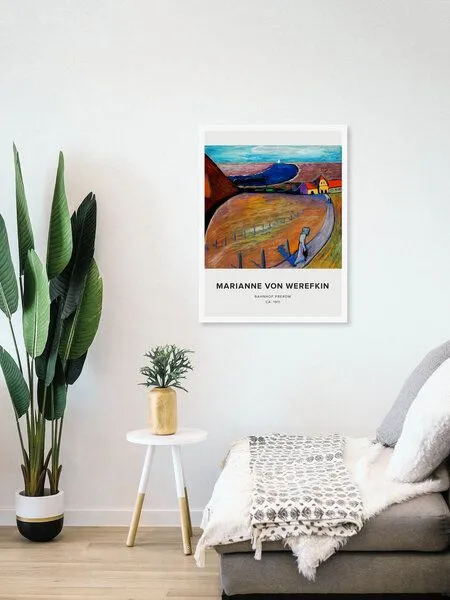 Photocircle Photocircle Poster / Leinwandbild - Marianne von Werefkin: Bahnhof Prerow (ca. 1911) - Ausstellungsposter – Produktbild 4 von 4