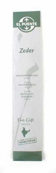 El Puente El Puente Räucherstäbchen "Zeder" | Fair Trade & Handmade aus Indien, Natur, – Produktbild 1 von 1