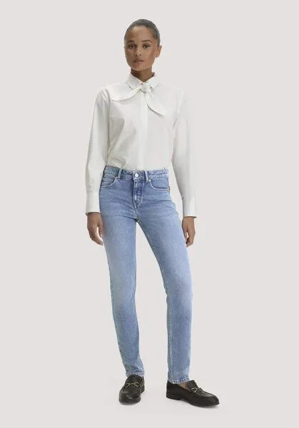 hessnatur hessnatur Jeans LEA Slim aus Bio-Baumwolle mit recycelter Baumwolle, Medium blue, – Produktbild 1 von 4