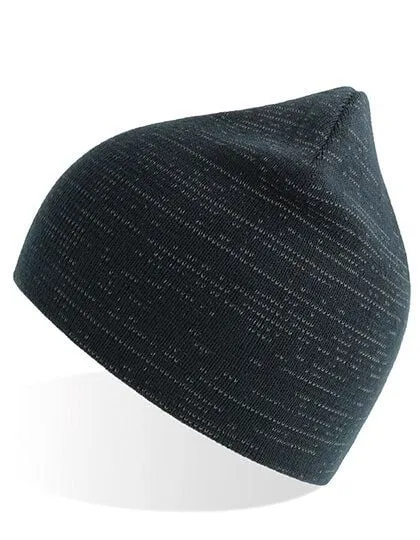 Atlantis Headwear Atlantis Headwear Shine Beanie recyceltes (rPet) Polyester mit Reflexfäden, Navy, – Produktbild 2 von 3