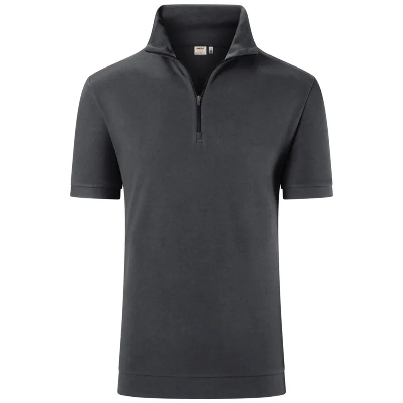HAKRO HAKRO Zip-Shirt Piquè ECO #534 Gr. M karbongrau – Produktbild 1 von 1