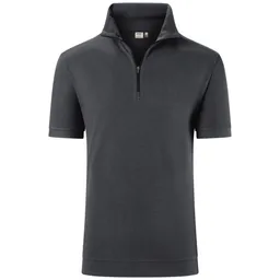 HAKRO HAKRO Zip-Shirt Piquè ECO #534 Gr. M karbongrau – Produktbild 1 von 1