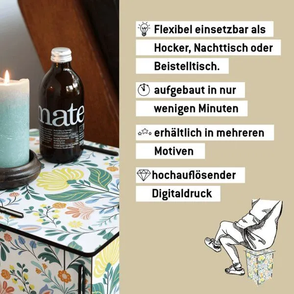 WERKHAUS WERKHAUS Photohocker Scandi Bloom – Produktbild 4 von 4