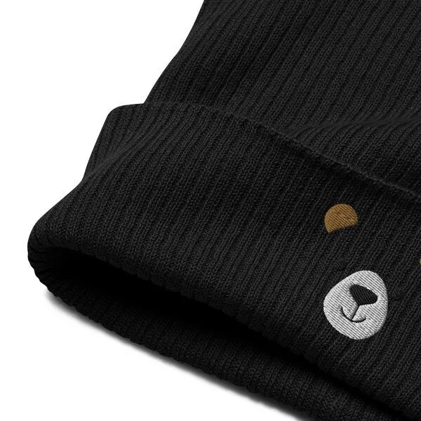 PepMelon Bärengesicht Bio-Rippmütze, Schwarz, – Produktbild 3 von 4