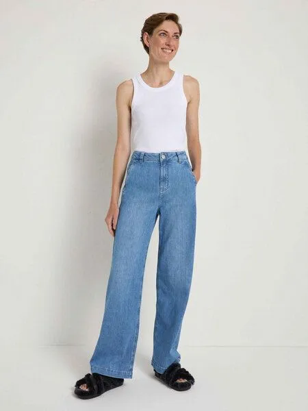 LANIUS LANIUS High Waist Marlenejeans aus Bio-Baumwolle, Light denim, – Produktbild 2 von 4