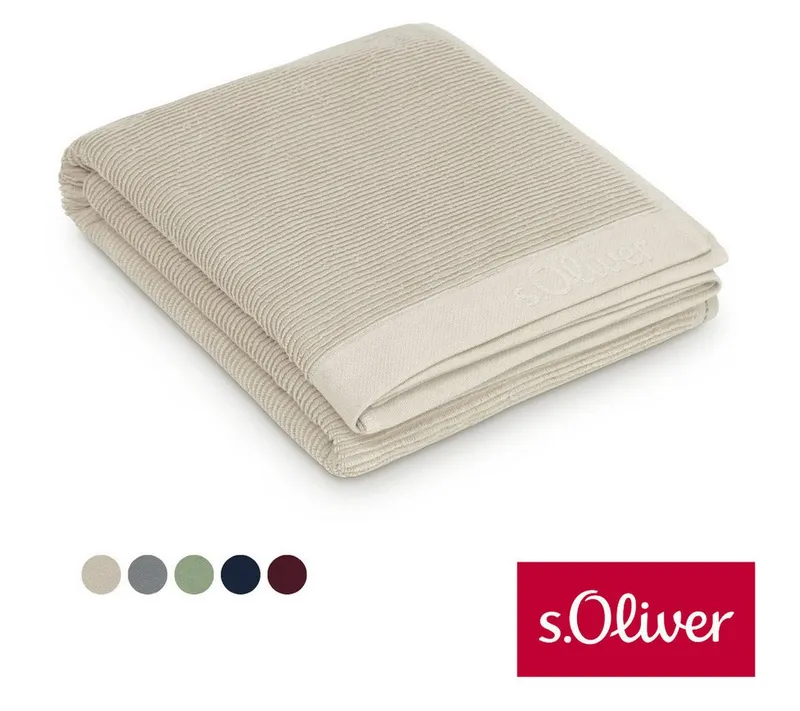 s.Oliver s.Oliver Saunatuch s. Oliver Saunatuch, Walkfrottier (1-St), weich & saugstark, Beige, – Produktbild 2 von 8