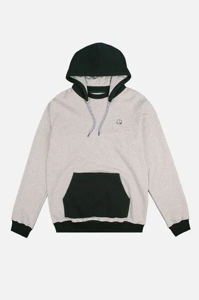 Trendsplant Trendsplant The Hooded Oversized Sweatshirt Warm Heather Grey/Scarab, Grau, – Produktbild 2 von 4