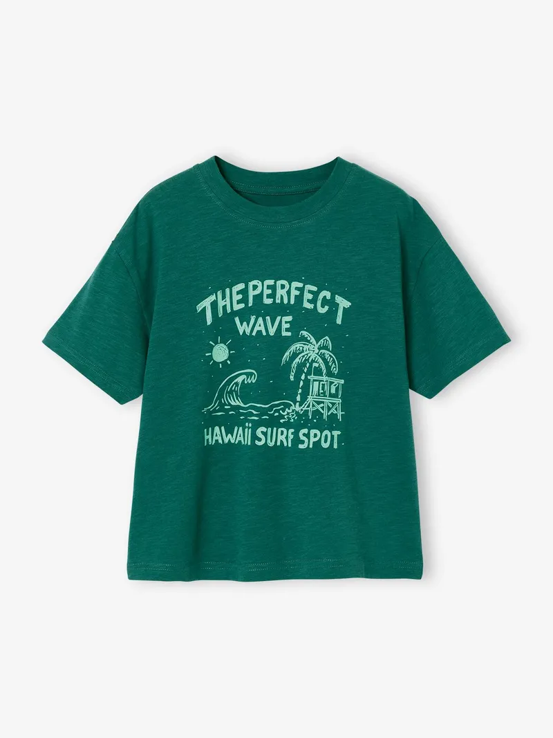 Vertbaudet T-Shirt mit großem Print Jungen englisch, Englischgrün, – Produktbild 1 von 2