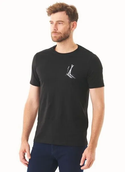 ORGANICATION ORGANICATION T-Shirt aus Bio-Baumwolle mit Ski-Print, Schwarz(black), – Produktbild 3 von 4