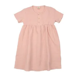Walkiddy Kinder Kleid GOTS-zertifiziert aus Bio-Baumwolle rosé mit Flowers-&-Leaves-Detail – Walkiddy – Produktbild 1 von 1