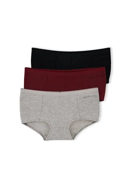 ORGANICATION ORGANICATION BLAIRE | Boyshorts Panty aus Bio-Baumwolle und TENCEL Modal im 3er-Pack, Mix-18, – Produktbild 1 von 4