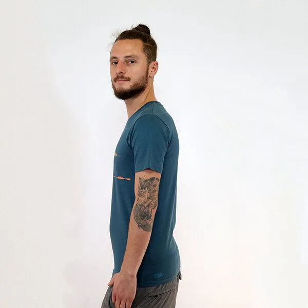 Spangeltangel Spangeltangel T-Shirt "Frequenz", Musik, Schallwelle, Biobaumwolle, Blau, – Produktbild 2 von 4
