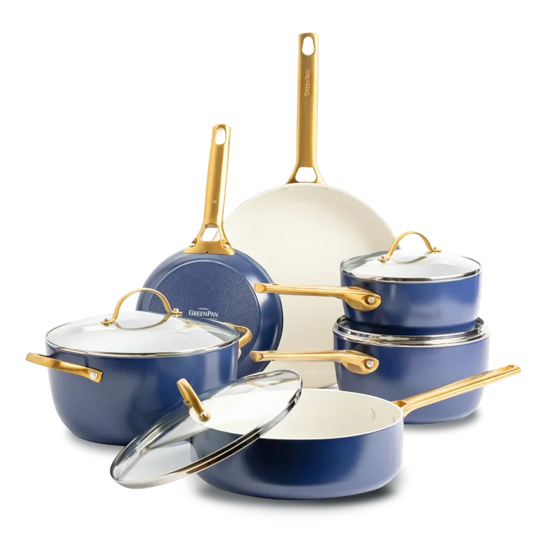 Greenpan Greenpan Pfannen- & Topfset "Padova Reserve" 6er-Set, Marineblau, – Produktbild 1 von 3