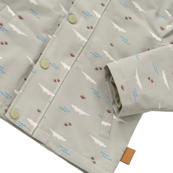 Fresk Regenjacke für Kinder – recyceltes Polyester, mit Kapuze –6 Jahre, Croco, – Produktbild 3 von 4