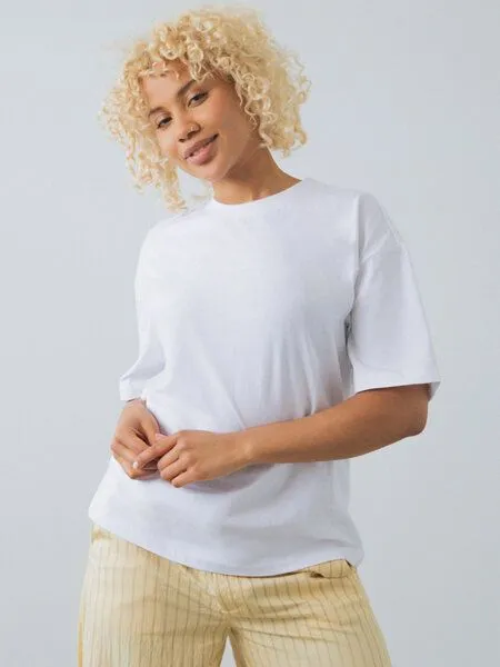 Honest Basics Honest Basics Hipster Shirt aus Bio- und recycelter Baumwolle, Weiß, – Produktbild 2 von 4