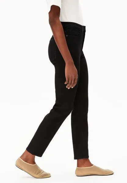 ARMEDANGELS ARMEDANGELS LEJAANI Damen Slim Jeans Bio-Baumwoll Mix X-Stretch, Rinse black, – Produktbild 4 von 4