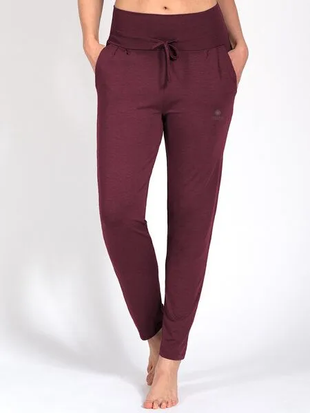 Magadi Magadi Yogahose SUSAN aus Naturmaterial, mit Taschen, Rot (dark red), – Produktbild 1 von 4