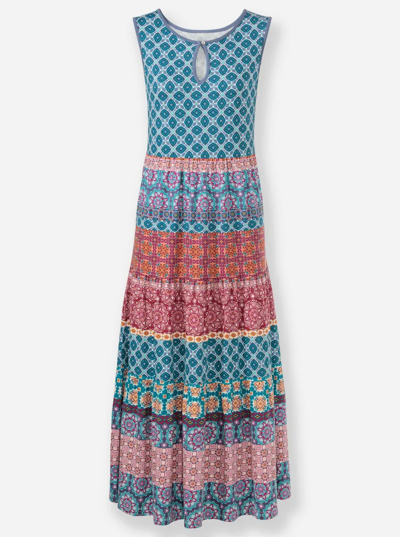 Witt Stufenkleid, Jeansblau-kirsche-bedruckt, – Produktbild 1 von 2
