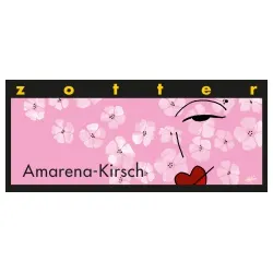 Zotter Dunkle Bergmilchschokolade mit Amarenakirschcreme, handgeschöpft – Produktbild 1 von 1