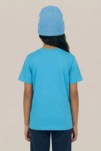 THE FACE OF ELEMENTS THE FACE OF ELEMENTS Color Rush - Relaxed Fit Kids T-Shirt aus 100% Bio-Baumwolle, Sky blue (blau), – Produktbild 3 von 4