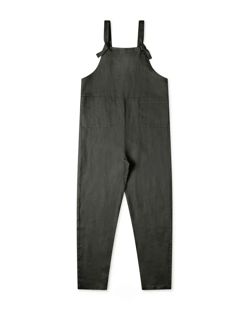 MATONA MATONA Damen vegan Overall Leinen Schwarz, Schwarz, – Produktbild 1 von 2