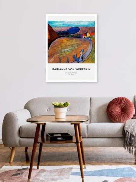 Photocircle Photocircle Poster / Leinwandbild - Marianne von Werefkin: Bahnhof Prerow (ca. 1911) - Ausstellungsposter – Produktbild 2 von 4