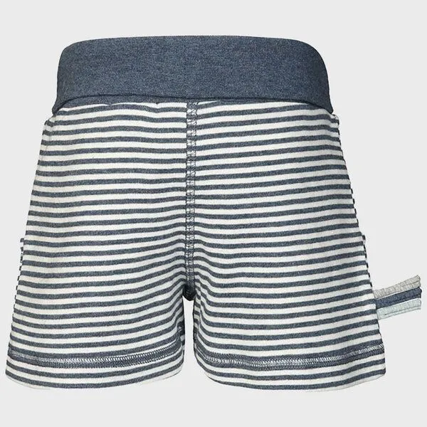 OrganicEra Gestreifte Baby-Shorts 'OrganicEra' aus Bio-Baumwolle, Blau, – Produktbild 4 von 4