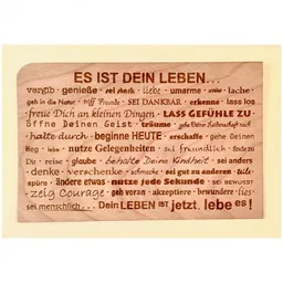 holzpost holzpost Postkarte aus Holz "Es ist Dein Leben" – Produktbild 1 von 1