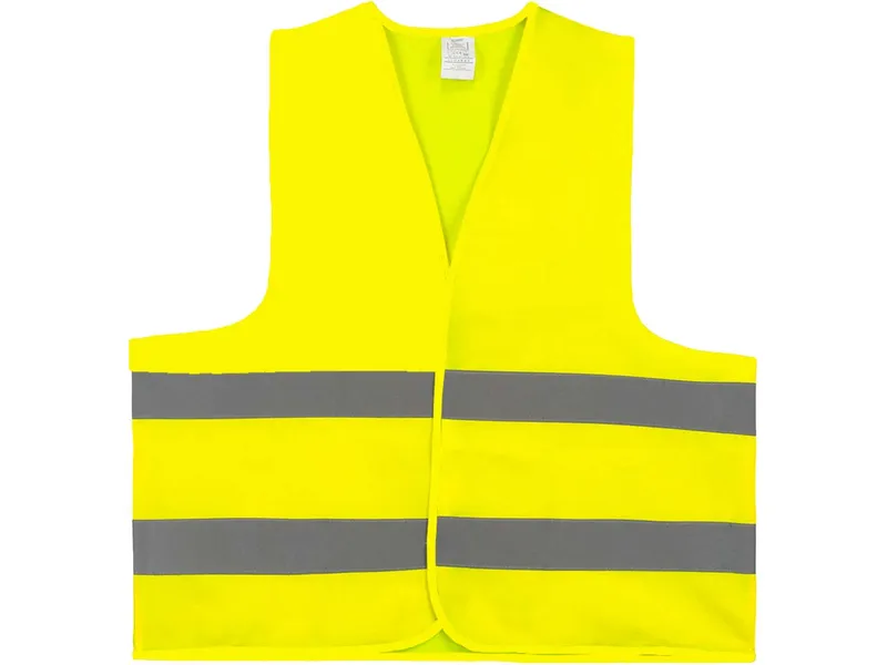 Sicherheitsweste aus Recycling-PET, 65 x 70 cm, Erwachsene, gelb – Produktbild 1 von 1