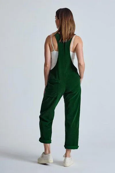 Flax and Loom Flax and Loom Cord Latzhose Mary Lou, Winter green, – Produktbild 7 von 7