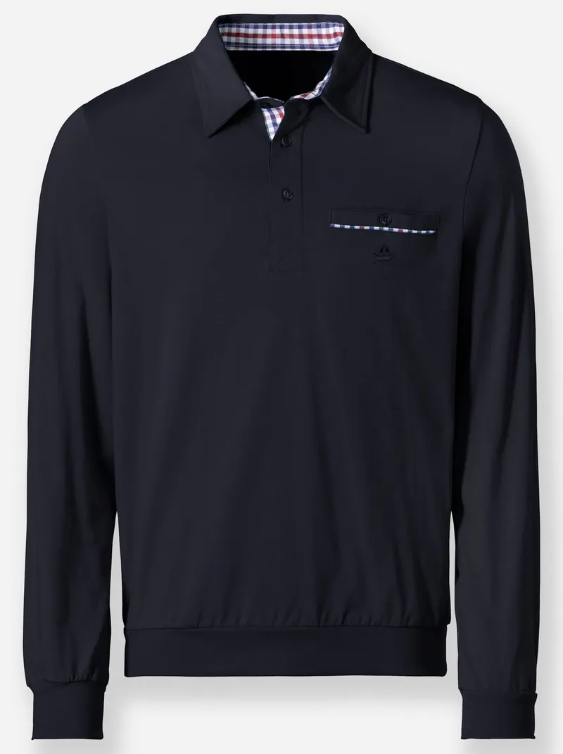 marco donati Langarm-Shirt marine, Marine, – Produktbild 1 von 2