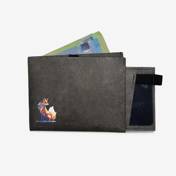 paprcuts paprcuts RFID Portemonnaie Pro, Funky fox (schwarz), – Produktbild 1 von 4