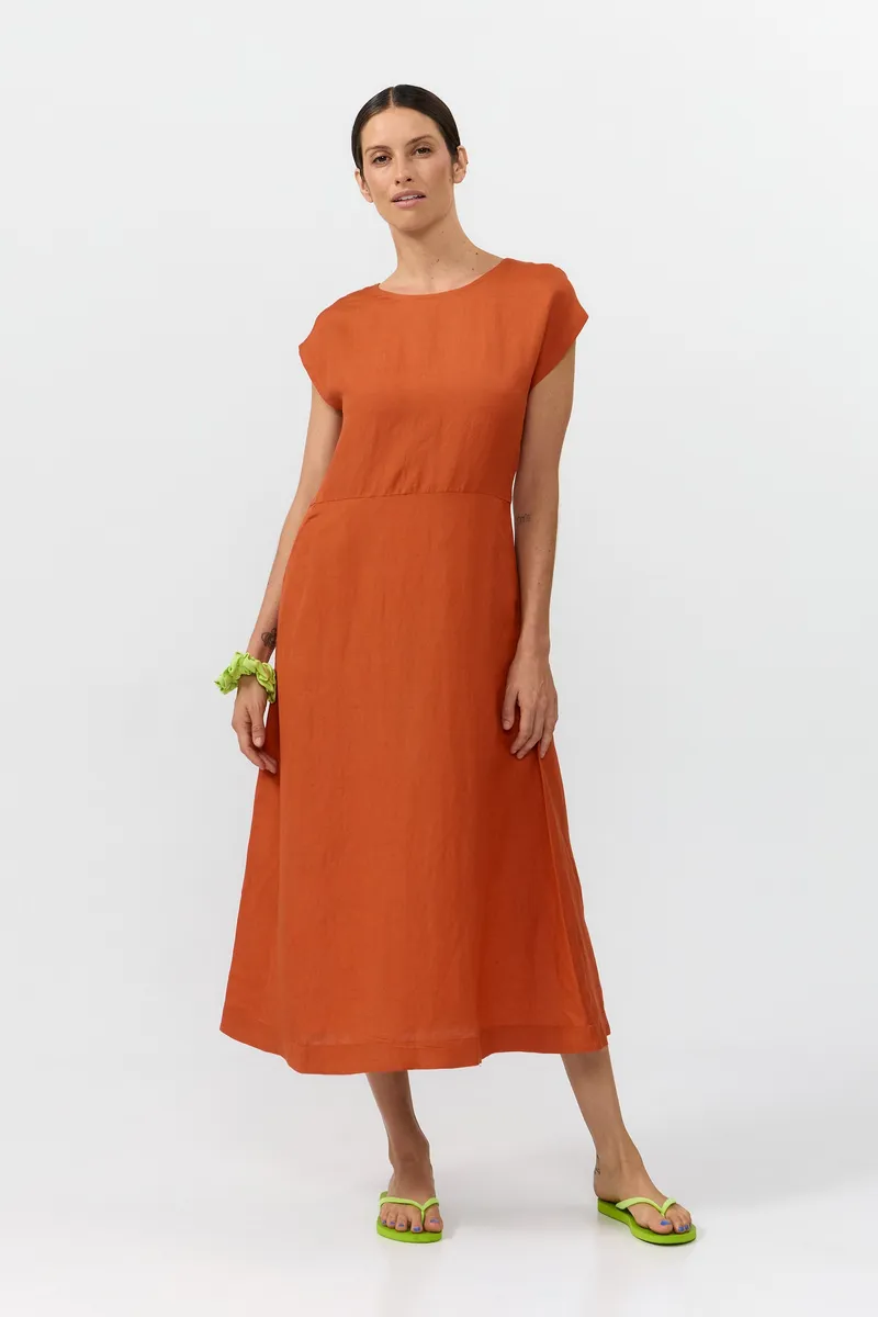SUITE13LAB SUITE13LAB Damen vegan Kleid Tinto Henna, Dunkelorange, – Produktbild 1 von 2