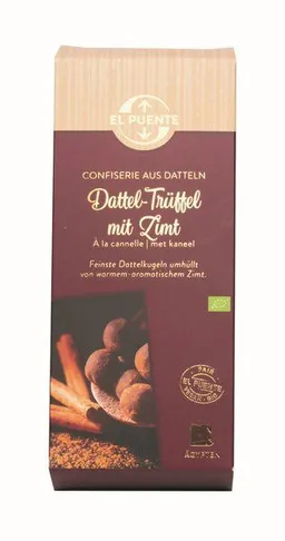 El Puente El Puente Vegane Bio-Dattel-Trüffel Kugeln mit Zimt | Fair Trade | Bio-zertifiziert | Vegan | Glutenfrei – Produktbild 1 von 1