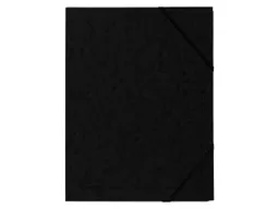 Exacompta 25 Exacompta Eckspannmappen, Colorspan-Karton, 355 g/m², DIN A4, Gummizug, schwarz – Produktbild 1 von 1