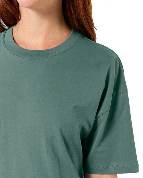 YTWOO YTWOO Damen Boxy T-Shirt aus Bio-Baumwolle, Grün, – Produktbild 2 von 4