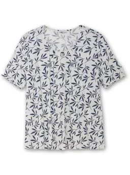 sheego Kurzarmshirt ecru-gemustert – Produktbild 1 von 1