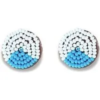 Swahili Coast Swahili Coast Ohrstecker - CIRCLE WEDGE DOTS - Perlenohrstecker, Blau, – Produktbild 1 von 1