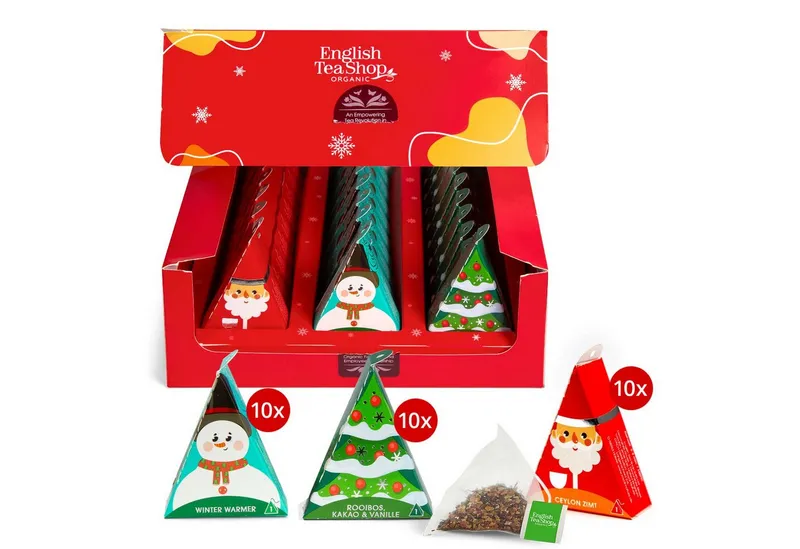 English Tea Shop English Tea Shop Tee Weihnachtsgesellen Set, 3 Sorten, BIO, 30 Pyramidenbeutel – Produktbild 1 von 4