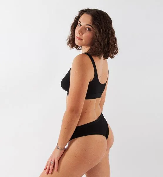 CASAGiN CASAGiN Bralette-BH aus ökologischer Pflanzenfaser, Schwarz, – Produktbild 2 von 4