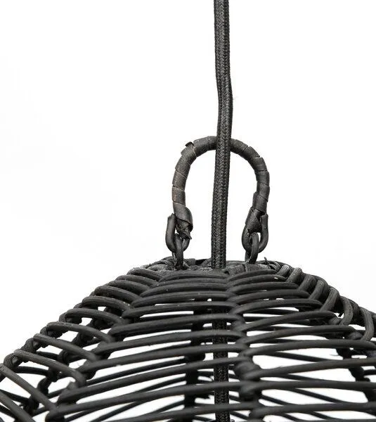 Bazar Bizar Bazar Bizar The Bala Pendelleuchte aus natürlichem Rattan, Schwarz, – Produktbild 3 von 3