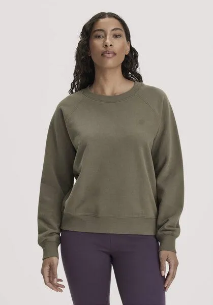 hessnatur hessnatur Sweatshirt Relaxed aus Bio-Baumwolle mit recycelter Baumwolle, Silbergrün, – Produktbild 1 von 4
