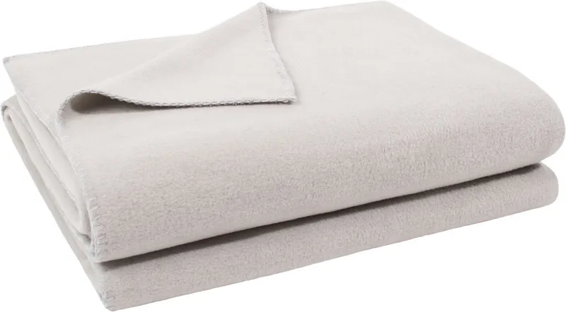 Wohndecke Soft-Fleece, PREMIUM, Made in Italy, ZOEPPRITZ1828, unverwechselbarem Cashmere Handfeel, made in Italy, PREMIUM, Weiß, – Produktbild 3 von 3