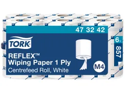 Tork Tork Reflex Mehrzweck-Papierwischtücher M4, 6 x 895 Blatt, 1-lagig, weiß – Produktbild 1 von 1