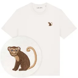 LIGARTI Besticktes T-Shirt – Albert der Affe – LIGARTI Tiermanufaktur – Produktbild 1 von 1