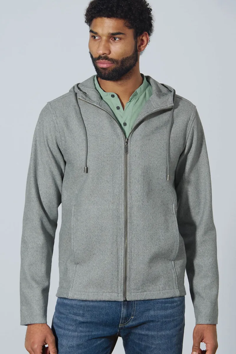 HempAge Hempage Herren vegan Kapuzenjacke Freizeit Dunkelgrau, Grau, – Produktbild 2 von 2