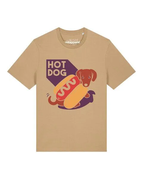 watapparel watapparel T-Shirt Unisex Hot Dog, Latte, – Produktbild 1 von 2