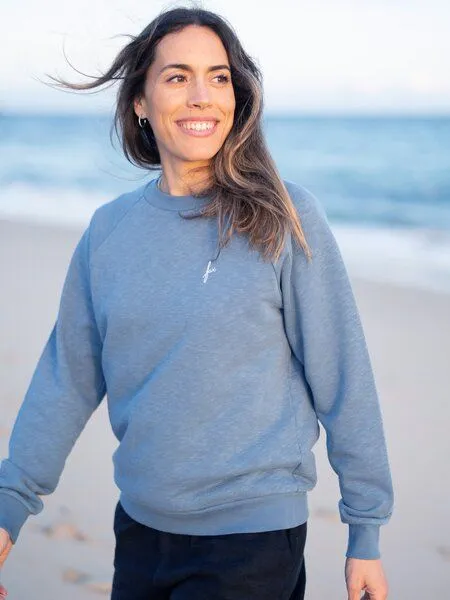 FUXBAU FUXBAU Frauen fux Sweater meliert, Blau meliert, – Produktbild 2 von 4