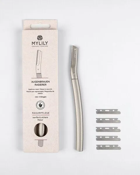 MYLILY MYLILY Augenbrauen Rasierer | inkl. 5 Klingen, Silber, – Produktbild 1 von 4